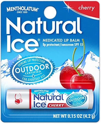 Ментолатум Естествена Ледена балсам за устни Череша SPF 15 по 1 парче (опаковка от 6 броя)