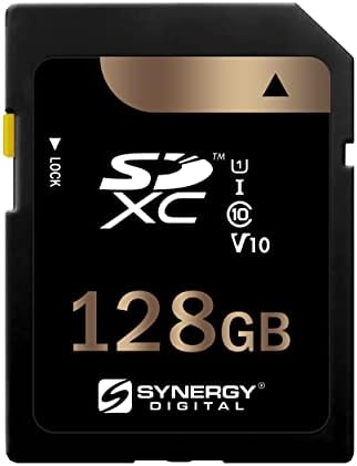 На карти памет камера Synergy Digital 128 GB, SDXC UHS-I съвместима с беззеркальной цифров фотоапарат Panasonic Lumix GH5 II - Клас 10, U1, на 100 Мб/с, серия 300 - Комплект от 2