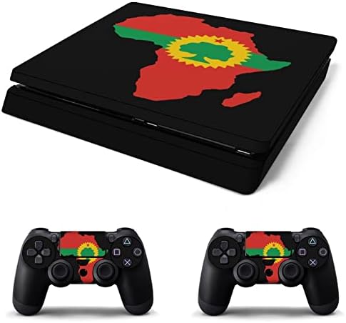 Флаг Оромо на Картата на Африка PVC Залепваща Стикер, Защитен Стикер за кожата, за PS4 Pro/PS4 Slim Controller