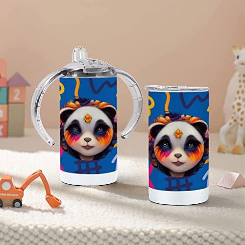 Сладурско Аниме Panda Sippy Cup - Цветна Детска Sippy-Чаша - Арт Sippy-Чаша