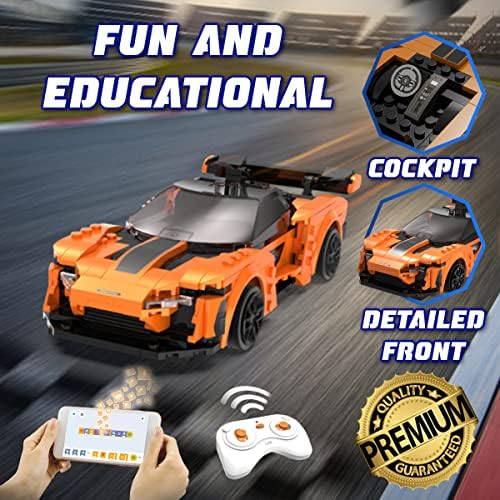 Играчки WISEPLAY STEM за 7-годишни момчета и момичета - Комплект за монтаж на автомобили с дистанционно управление на STEM - Проекти STEM за деца от 6-8 години - съвместими с Лего