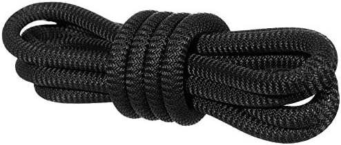 Ударни кабел Paracord Planet Black Diamond Weave - Предлага се в 1/8, 3/16, 1/4, 3/8, 1/2, и с диаметър 3/4 инча