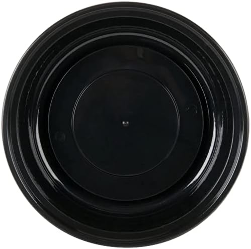 Никол Fantini 16 грама. Черни кръгли пластмасови съдове за приготвяне на храна с прозрачни корици-куполи | Bento Box, не съдържат
