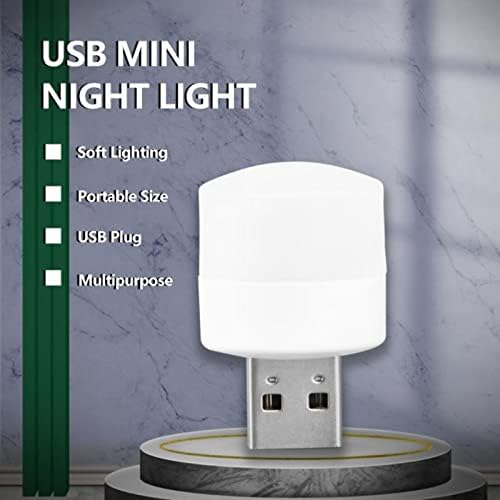 10 БР. USB-лека нощ, Обновен USB Plug led нощна светлина за Детска Спалня, Антре, Кухня, Детска Стая, Мека Нощна Лампа USB Mini Compact Night Light