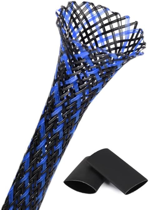 Ръкави за сплетени кабели - PET-удължителен кабел за тел 1/2 - 25 фута, Мрежа за скриване на сплетени кабели, Органайзер