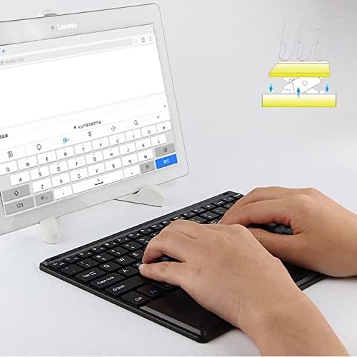 Клавиатурата на BoxWave, съвместима с Motorola Moto X30 Pro - Клавиатура SlimKeys Bluetooth с трекпадом, Преносима клавиатура
