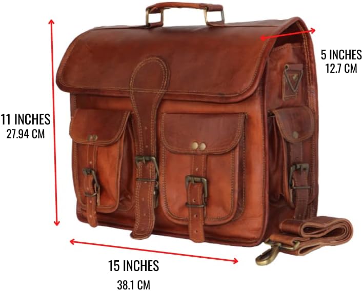 15кожена чанта-месинджър, калъф за лаптоп, офис портфейл, подарък за мъже, компютърна потертая чанта през рамо