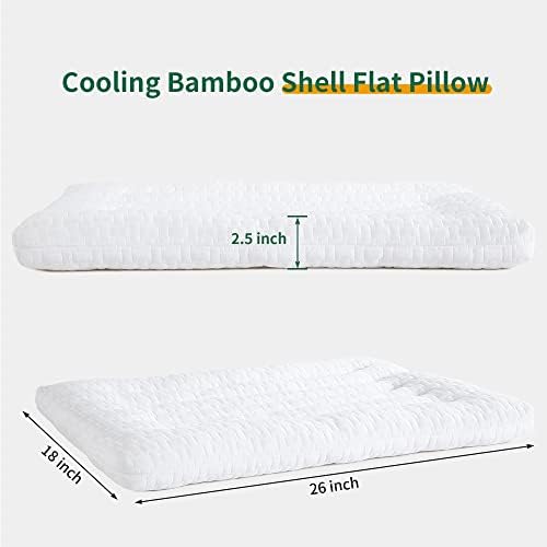 MABOZOO Ультратонкая Плоска възглавница, за спане по корем, Вискоза от бамбук черупката, Възглавница стандартен размер за спане на ваша страна, най-Добрата възглавниц?