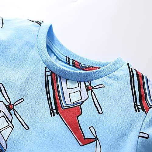 DDSOL/ Тениска за малки Момчета, Летни Потници, Тениски с къс ръкав и шарките, опаковки от 3