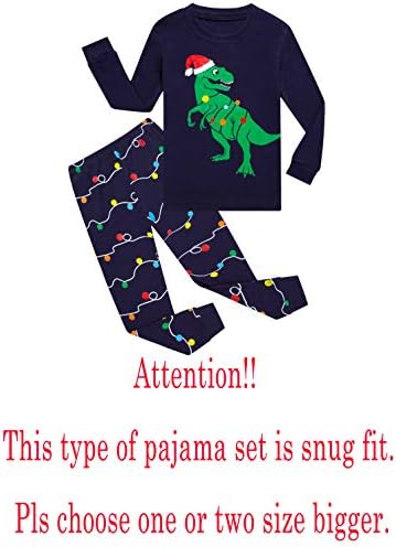 Комплект пижам за момчета KikizYe, Детски Пижами, детски Коледна Пижама с Дълъг Ръкав