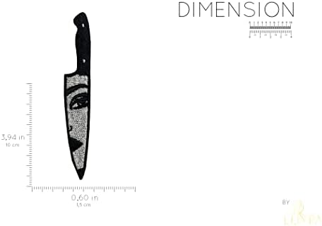 LUXPA Нож от 2 теми с участието на лицето Дама - Висококачествена Нашивка с бродерия на желязо заплате - Апликация - Направи