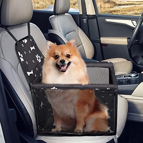 Столче за кола за кучета Elevon с централната тръба от PVC и колан за безопасност, противоударное, дышащее и лесен за монтаж,