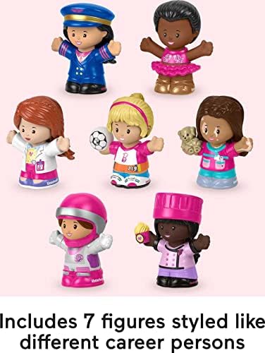 Играчки за бебета Fisher-Price Little People кукли Барби, Определени фигури Ти можеш да бъдеш когото пожелаеш, 7 знака за притворных игри на възраст от 18 месеца