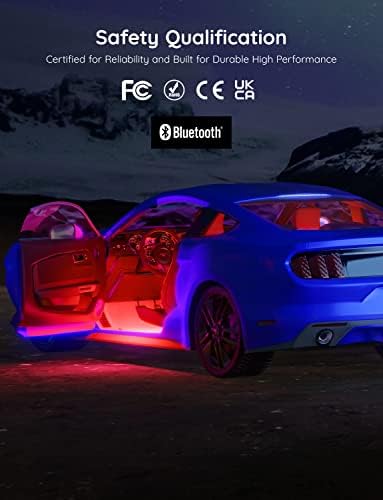 Комплект led лампи Govee Smart Car LED Strip Светлини с Външни светлини Govee RGBIC Flood Светлини