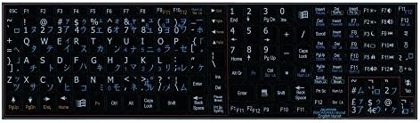 4Keyboard Японски Катакана - Английски Бележник с Непрозрачни Черни Лепенки За клавиатура