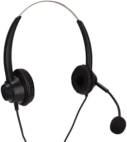 Слушалки за call center Lazmin112, Слушалки за обслужване на клиенти с Бинауральным Шумопотискане с микрофон с висока разделителна способност, жак, 2,5 мм, за Телеконферентна