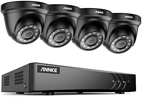 ANNKE H. 265 + Full 1080p Система за домашно охранителна камера, за употреба на открито на закрито, 5-мегапикселов видеорекордер Lite ВИДЕОНАБЛЮДЕНИЕ 8-канален и 4 x 1080p 100-подножи?