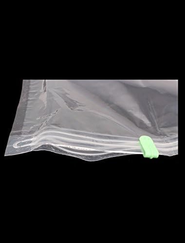 Qtqgoitem Притежателя на торбичката за съхранение с вакуум уплътнение за свиване на тъканите 60 см x 45 см, Зелено-бяло