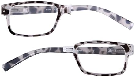 (Сив костенурка-Лявото око + 0,75, Сиво Костенурка-Дясното око + 3,50) Очила за четене с различна якост за всяко