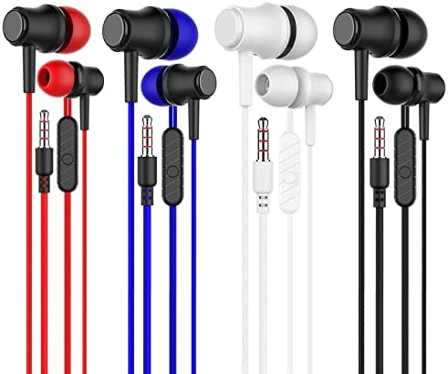 4 Цвят оригиналната жични слушалки в ухото, облечен леко, без натиск и да не боли в продължение на дълго време