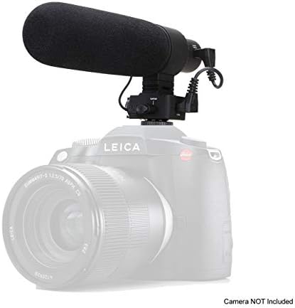 Digital enhanced суперкардиоидный микрофон с ЦПУ, съвместим с Nikon DL24-500 (стерео /пушка) с ръчен Dead Cat Wind