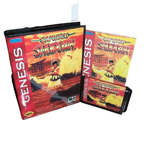 Калъф Aditi Samurai Shodown от САЩ с кутия и ръководството За игралната конзола Sega Megadrive Genesis 16 бита MD Card (калъф за САЩ и ЕС)