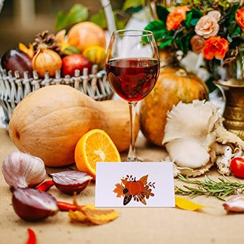 Картички за есенното събиране на реколтата SICOHOME, 50 Опаковки, Картички за малки палатки за Деня на Благодарността,