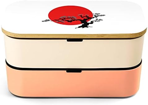 Японското Дърво Бонзай Двупластова Кутия за Обяд Bento с Набор от ястия Штабелируемый Контейнер за Обяд Включва 2 Контейнера