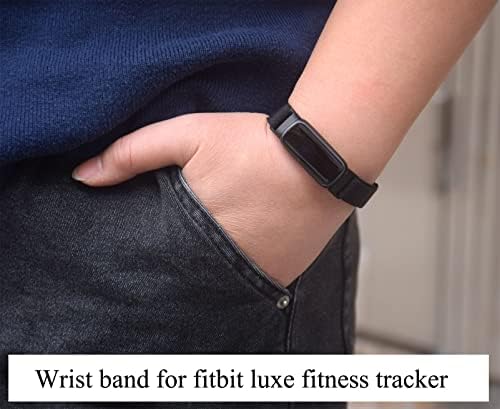 Регулируема Еластична гривна на китката / глезена за съвместимост с фитнес тракера Fitbit Luxe, Еластичен маншет за мъже