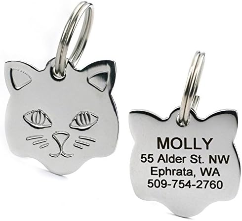 Идентификационни етикети за котки GoTags от неръждаема стомана, достъпни под формата на мишки и Котки, включват до