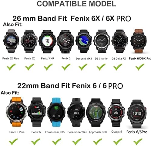 FORFC 22 ММ и Каишка за часовник Каишки за часовници на Garmin Fenix 6S 6SPro быстросъемные Силиконови Лесно надеваемые