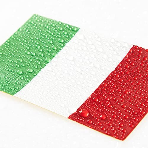 CANTENDO 5 бр. Стикер с Флага на Италия - Италиански Знамена, Отразяващи Автомобилни Винилови Стикери за стъкла, Водоустойчив