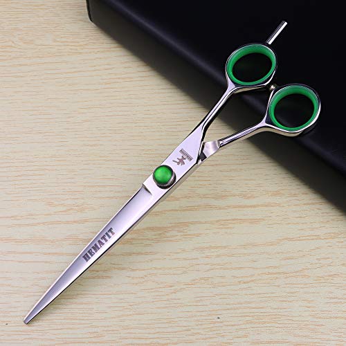 Гематитовые директни ножица със зелена винтова дръжка, фризьорски ножици за дясната ръка, домакински ножици, инструменти,