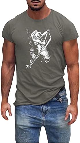 ZDDO Мъжки солдатская тениска с къс ръкав, потници за мъже, летни тениски с графичен принтом астронавти, спортна тениска за тренировка на мускулите