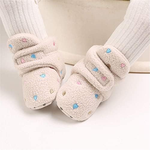 E-FAK/ Уютни Флисовые Обувки за новородени с захватами, Зимните Чехли, Чорапи Подметка, Надевающиеся На Първите Детски Проходилки, Обувки за Яслите
