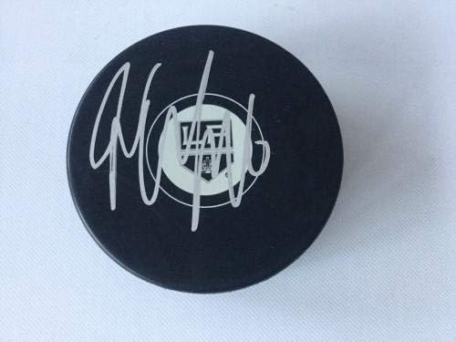Джейк Маззин Подписа хокей шайба Лос Анджелис Кингс с автограф на PSA DNA COA a - за Миене на НХЛ с автограф