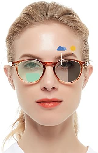 OCCI CHIARI Фотохромичните Бифокални Очила за четене за Жени, Слънчеви Очила с Защита от Uv с Кръгла Прехода За Четене