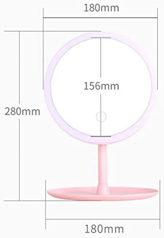 FOMIYES 3 бр. Акумулаторна батерия за Жени Безжичен Масичка с USB Розов Цвят За Съхранение Тоалетка Тоалетка с огледало за Баня и Управление на Грим Красотата Домакински