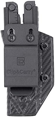 Комплект ~ Калъф, изработени от въглеродни влакна черен цвят Kydex за мультитула Gerber MP600 и CF Черно Минималистичен портфейл Kydex с Държач за карти