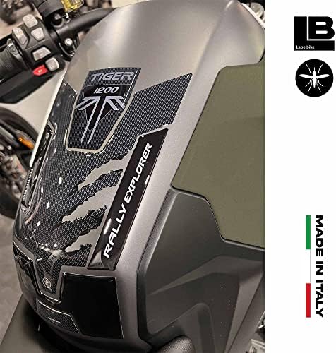 labelbike - Комплект 3D стикери за защита на резервоара на мотоциклета, който е Съвместим с Triumph Tiger 1200 Rally Explorer 2022-2023