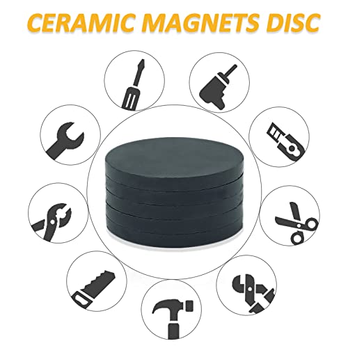 Диск с керамични магнити AOMAG 2 x 1/5 8-ми клас за Бродерия, научни и училищни проекти, магнитотерапии и лечебни магнити -