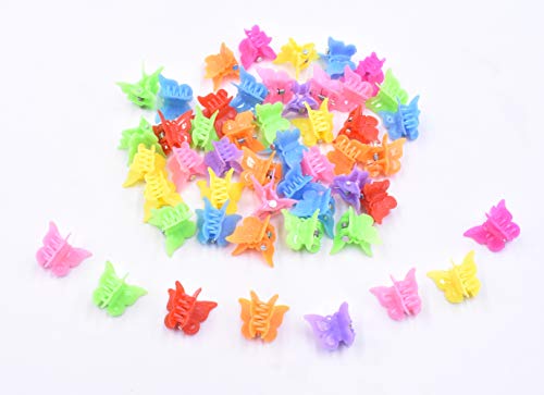 50 опаковки цветни заколок за коса във формата на пеперуда, обемни малки фиби за коса във формата на пеперуда