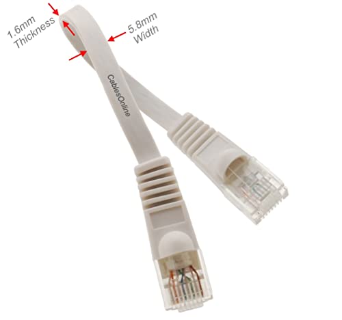 CablesOnline, 10 групи 6-инчов мрежа CAT6 кабел UTP Ethernet RJ-45 с плосък дизайн, черен, (U6-000FK-10)