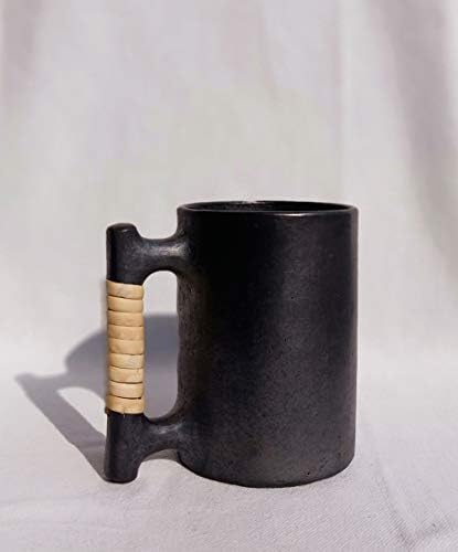 Теракот от Sachii Голяма бира чаша от черна керамика Longpi