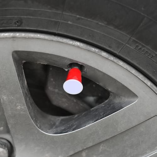 Капачки за штоков клапани, гуми | Капачки за гуми Червени | Здрава конструкция - Комплект от 2 универсални капачки за гуми - Стилни защитни капачки за штоков клапани з