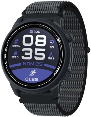 Спортни часовници Coros PACE 2, GPS-наблюдение на сърдечната честота, батерията е 20 дни, Барометър, Леки,