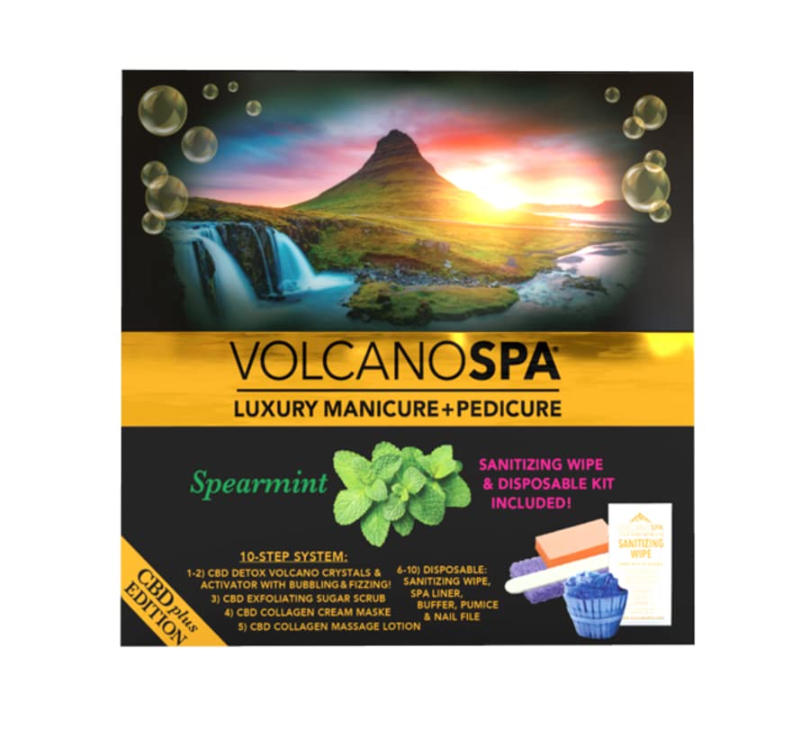 Комплект за педикюр Volcano spa 5 в 1, луксозен спа комплект за педикюр (Ментов)