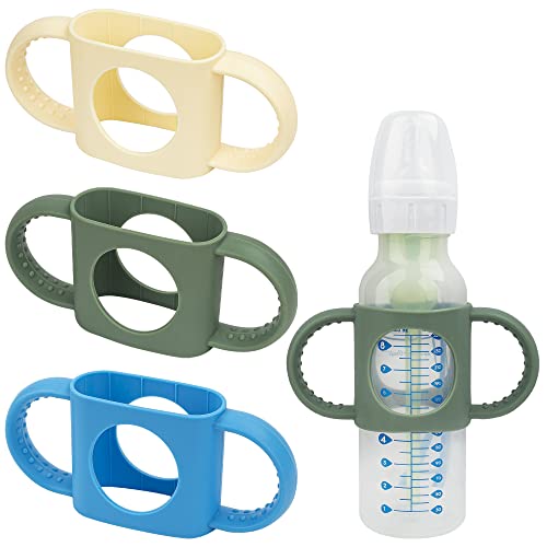 3 Опаковки, Дръжки за шишета, съвместими с тесни детски бутылочками Dr Brown и бутылочками с широко гърло, Нескользящие дръжка за удобно захващане - Хранително-силикон ?