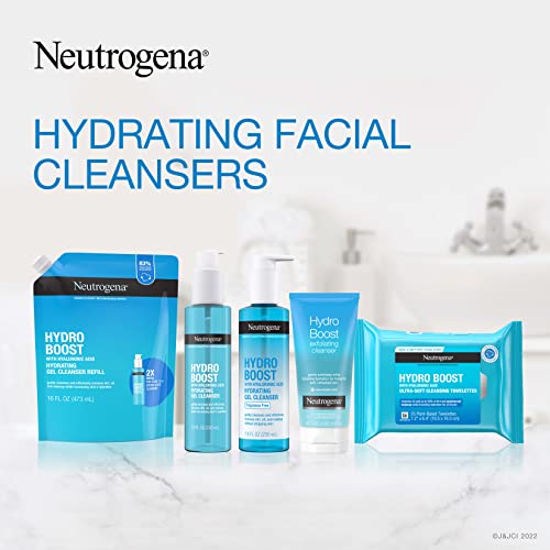 Neutrogena Hydro Boost Лек Хидратиращ Гел за измиване на лицето, Нежна средство за измиване и премахване на грим с хиалуронова киселина, Хипоалергичен и не съдържа парабени, 7