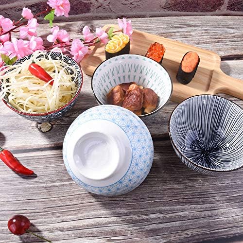 Керамични чаши Ориз BOSILI в Японски стил, комплект от 4 цвята За Десерт, Предястие, Супа Царевица